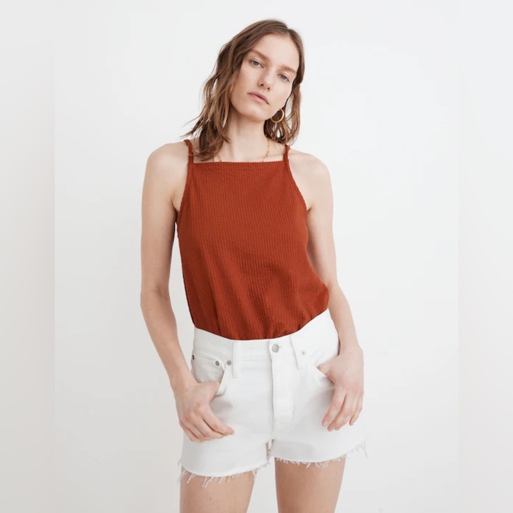Madewell Relaxed Denim Shorts in Tile White Sz 27